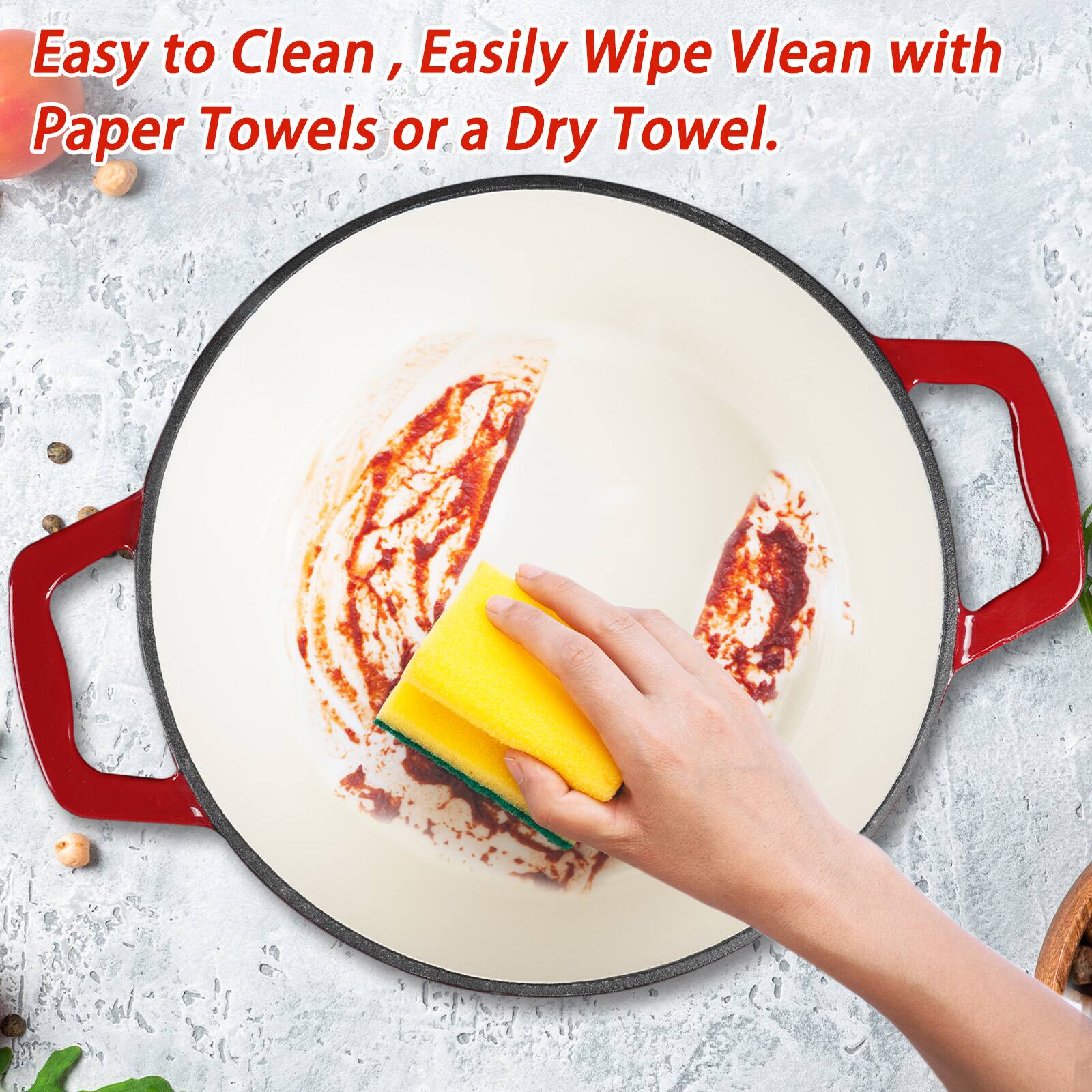 Easy to Clean, Easily Wipe Vlean with Paper Towels or a Dry Towel.