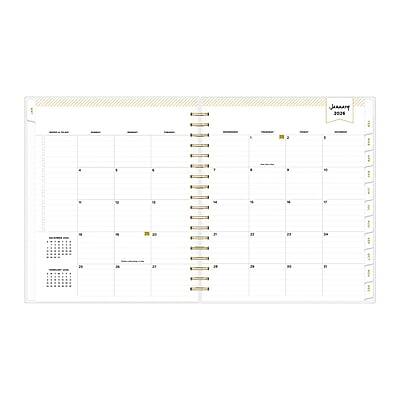 Alt View 3. Blue Sky - 2026 Blue Sky Day Designer Rugby Stripe & Navy Frosted 8" x 10" Daily & Monthly Planner, Plastic Cover (142098-26) - Multicolored.