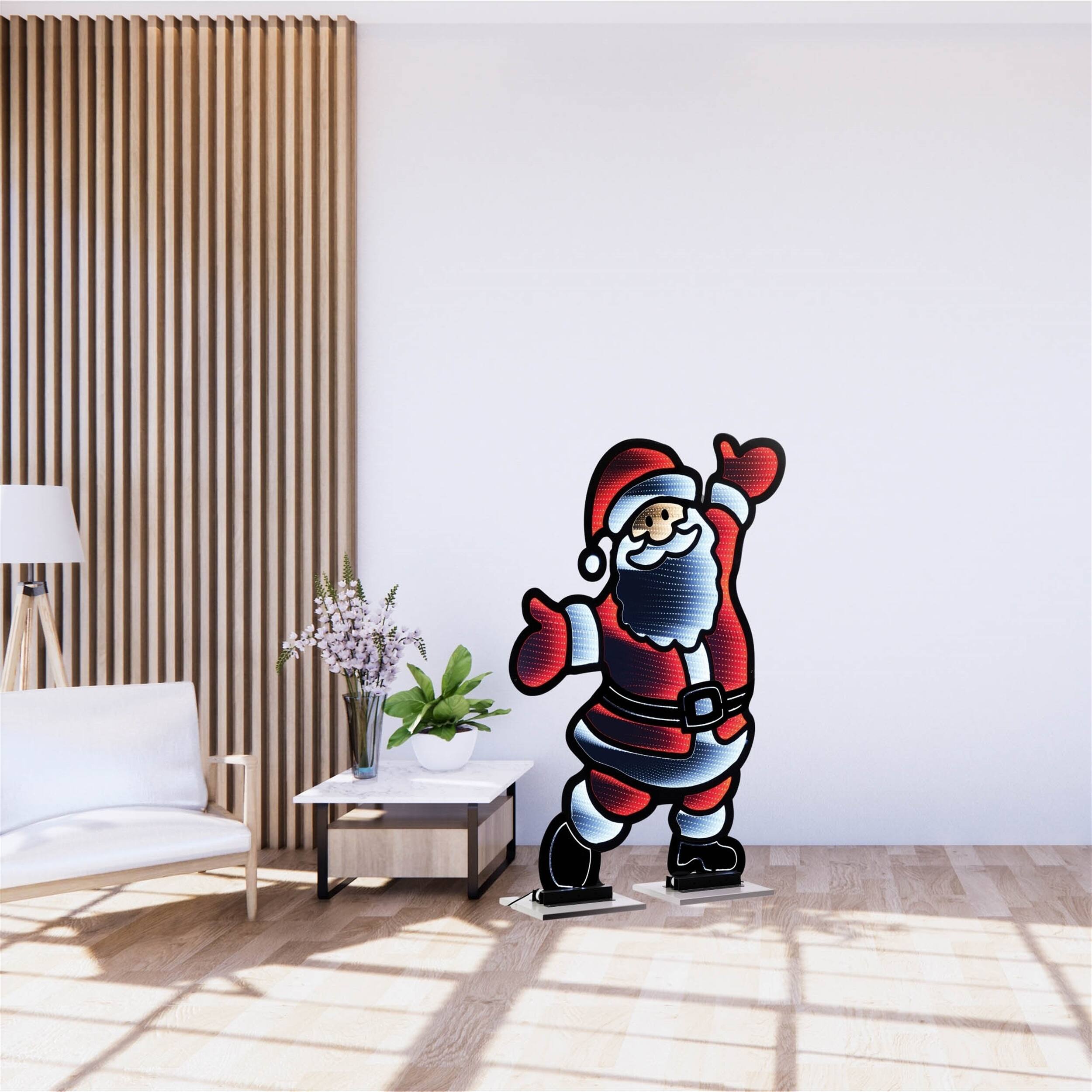 Angle. BreeBe - Santa Ekkolight 47"H - Red, White.