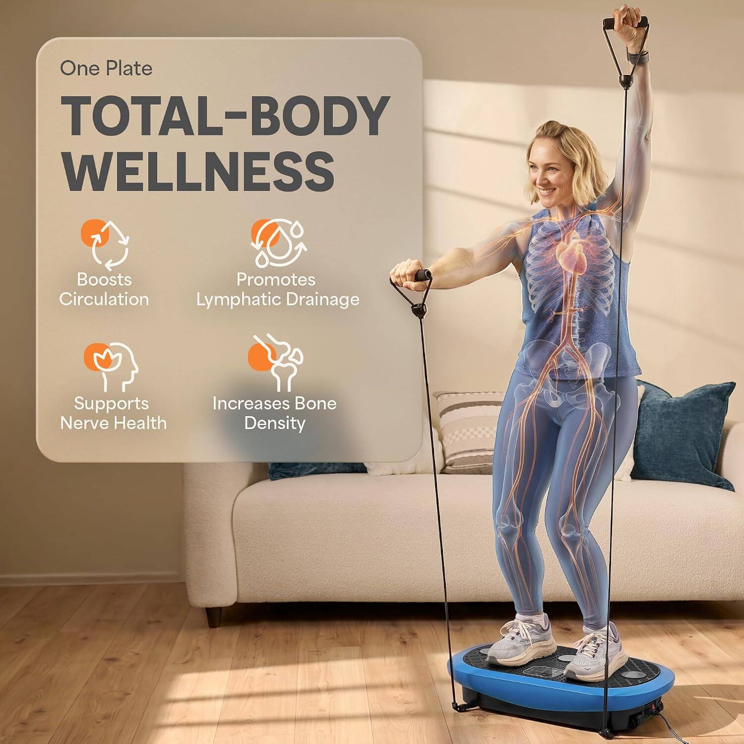 One Plate TOTAL-BODY WELLNESS  
Boosts Circulation  
Promotes Lymphatic Drainage  
Supports Nerve Health  
Increases Bone Density