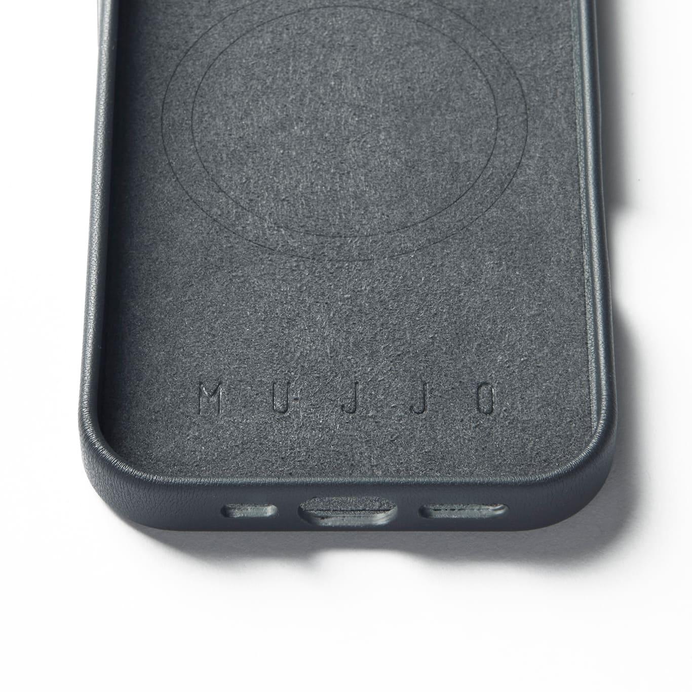 Alt View 5. Mujjo - MaizCase for iPhone 16 Pro - Steel Blue.