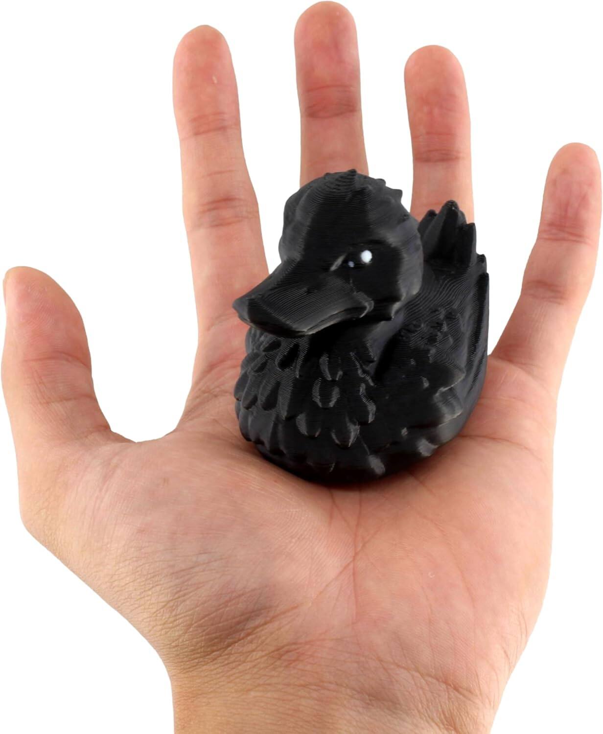 Back. JuzToys - Raven Duck Figurine, Duck for 4x4 Ducking, Fun Car Dashboard Accessory, Unique Raven Gifts, Ducks for Cars by PowerTRC - Black.