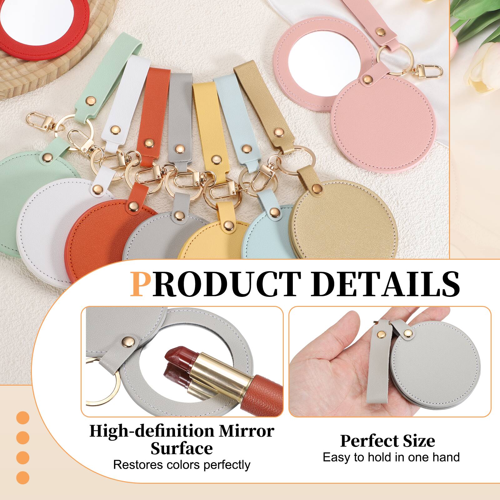 PRODUCT DETAILS

- High-definition Mirror Surface
  - Restores colors perfectly

- Perfect Size
  - Easy to hold in one hand