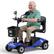 Front. KERDOM - 4 Wheel Powered Mobility Scooter with Shopping Basket & Rearview Mirror, 12 Miles Range, for Seniors Riding - Blue.