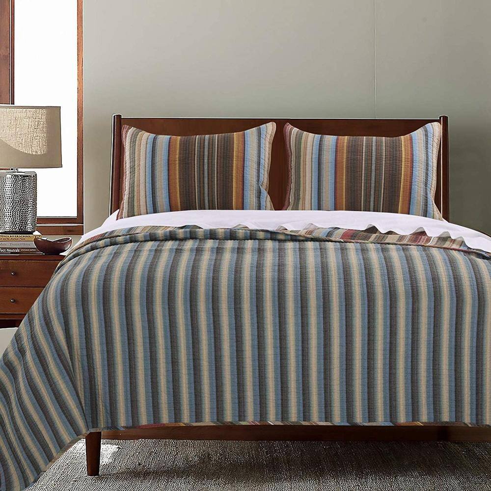 Alt View 2. Greenland Home Fashions - Majestic Durango Stripe Oversized Bonus Bedding Set by Greenland Home Fashions - Stampede.