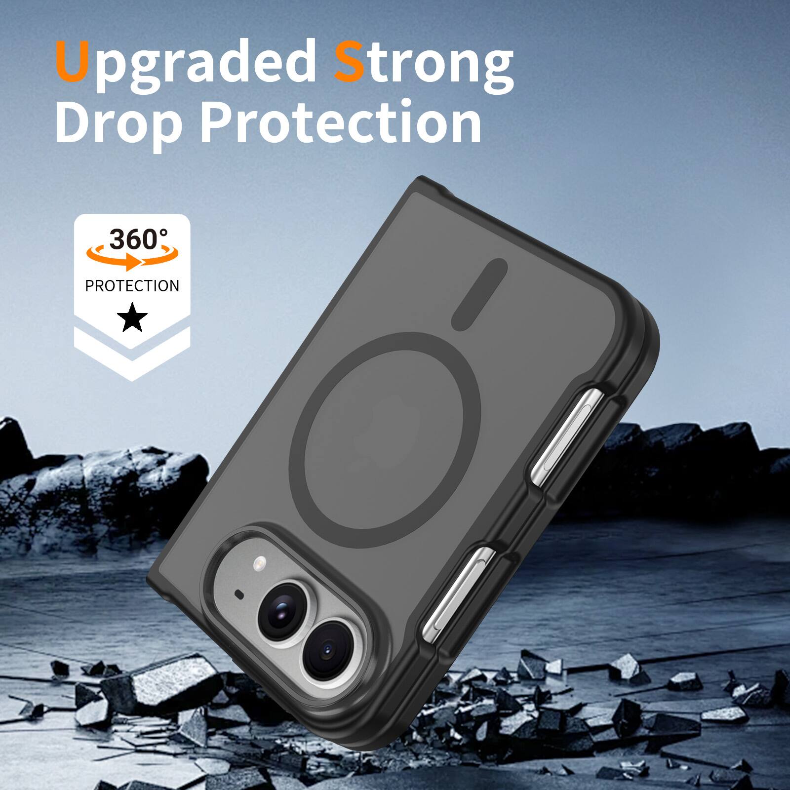 Upgraded Strong Drop Protection  
360° Protection