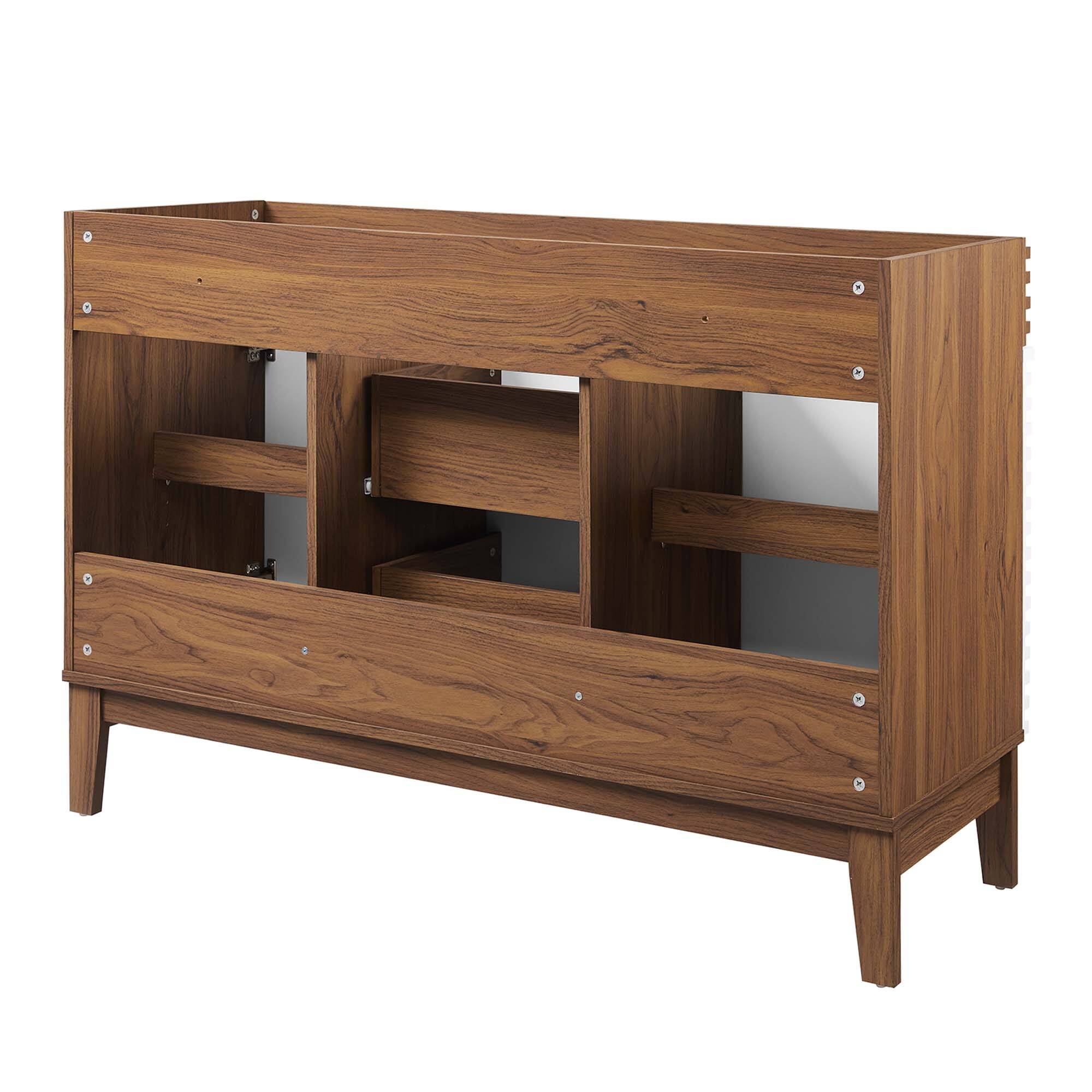 Alt View 2. Modway - Render 48" Bathroom Cabinet Basin Not Included by Modway - White Walnut.