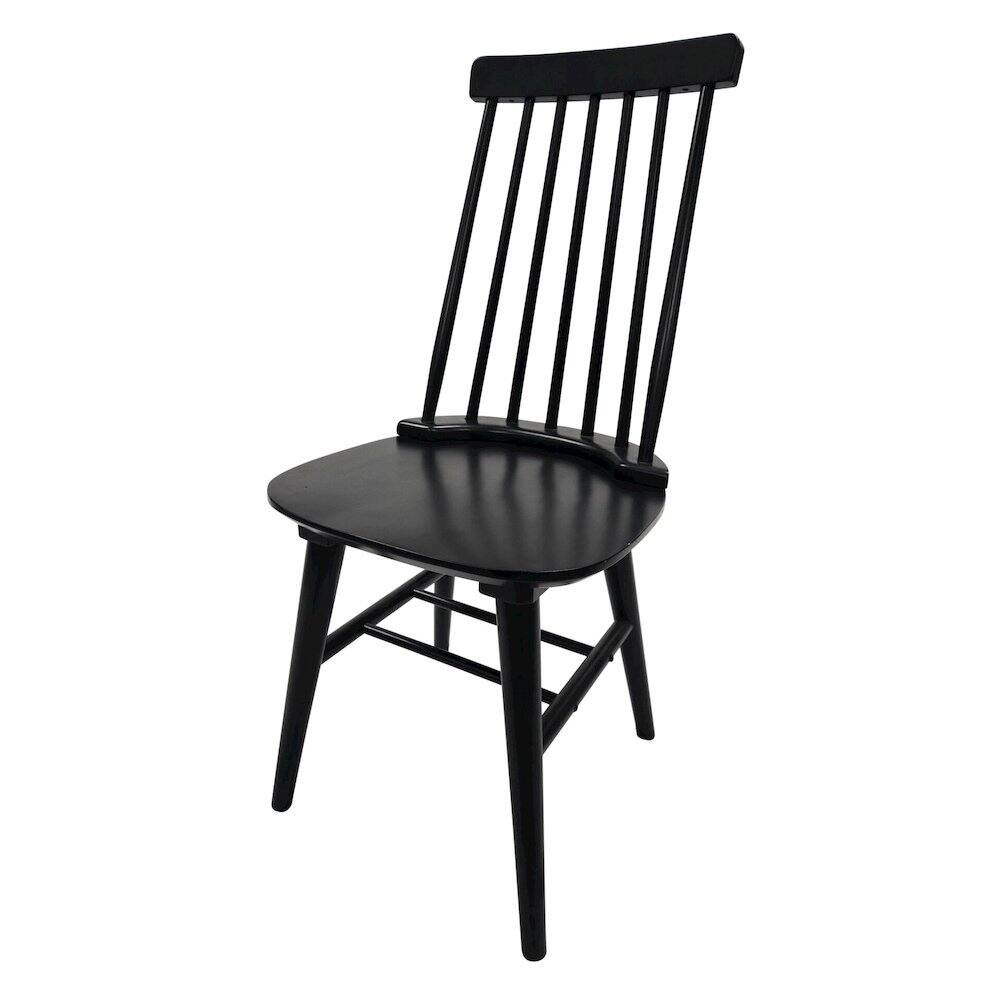 Front. Carolina Chair & Table - Eton Dining Chair - Antique Black - Black.