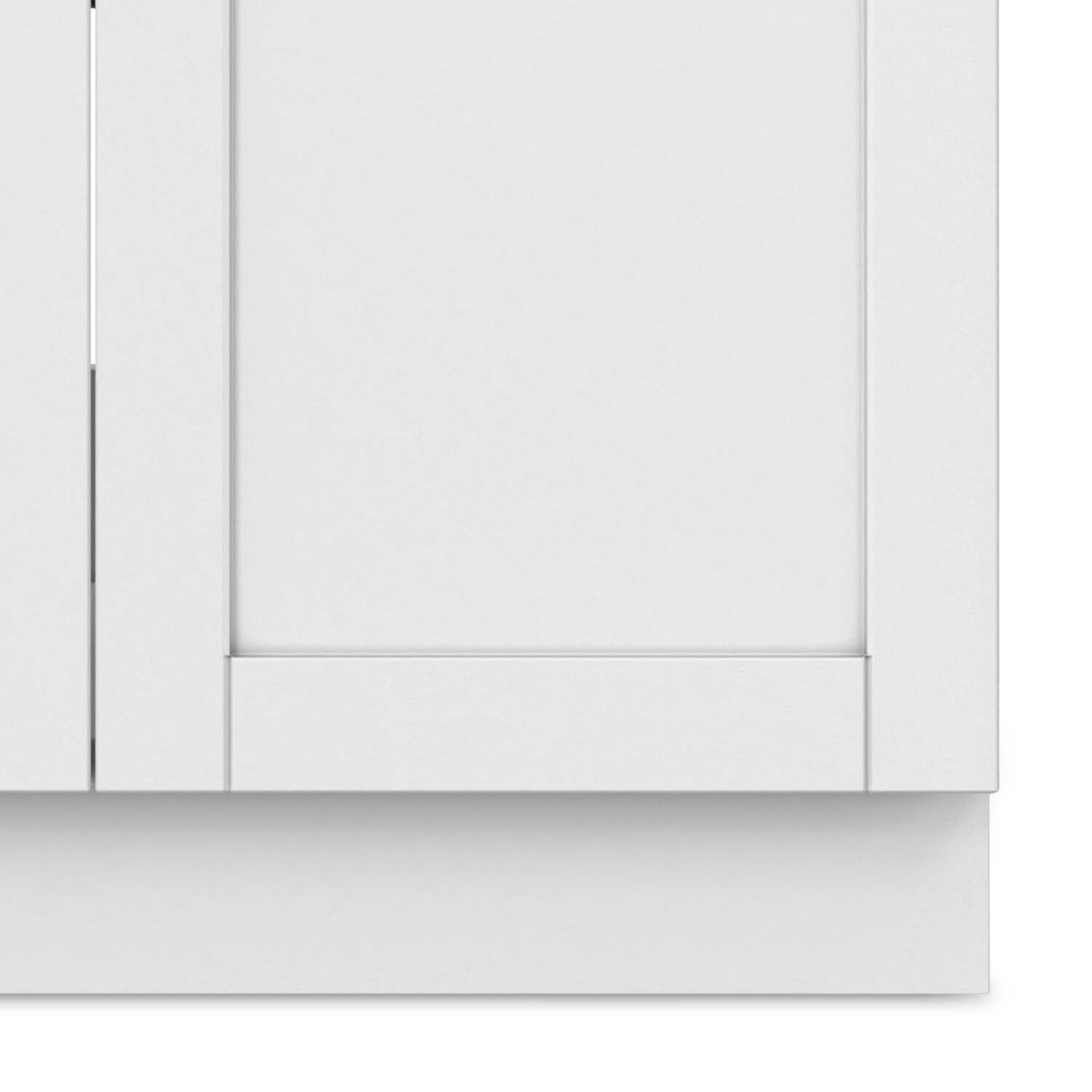 Alt View 6. Simpli Home - Hennessy Deluxe All-In-One 28-inch Laundry Cabinet with Faucet and ABS Sink - Pure White.