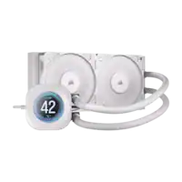 CORSAIR - NAUTILUS 240 LCD - White - Front_Zoom