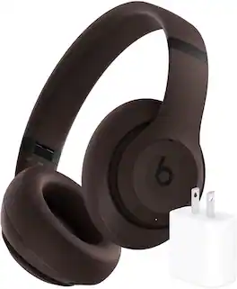 Beats - Studio Pro Wireless Noise Cancelling Over-the-Ear Headphones + Power Adapter - Brown