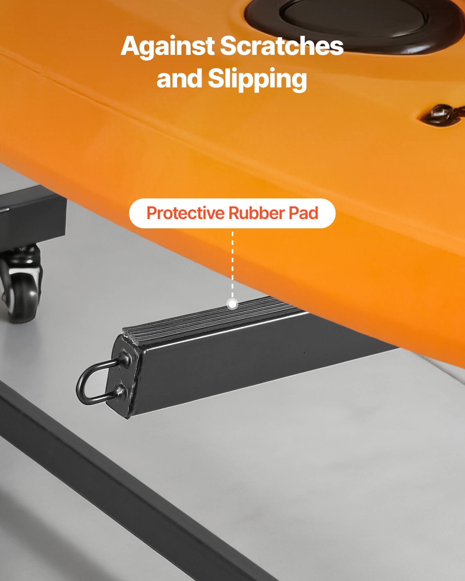 Against Scratches and Slipping  
Protective Rubber Pad