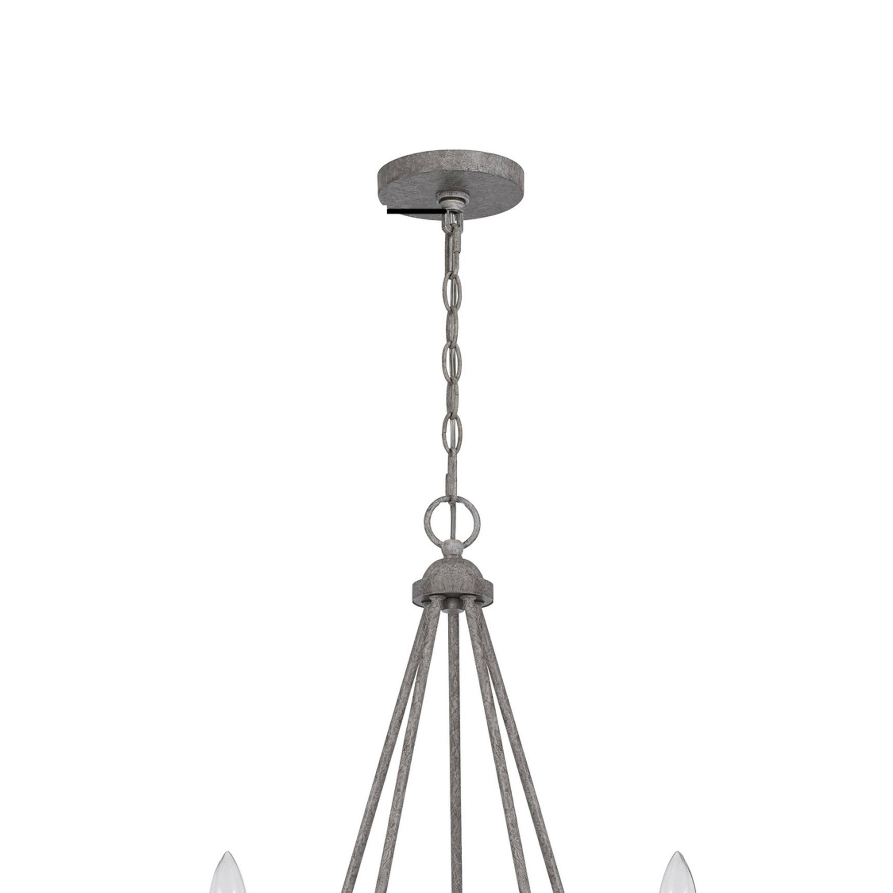 Left. Manhattan Lane - Lony 26 Inch Chandelier with White Beaded Candelabra Design, Metal - Silver, White.