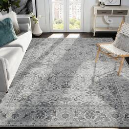 RYHNUYNE - 8x10 Area Rugs Living Room Rug Washable Vintage Boho Rug No Slip Stain Resistant Soft Carpet Indoor Floor Floral Carpets - Painting