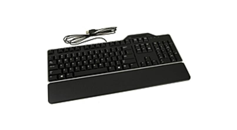 Front. Dell - KB813-BK-US (Dell XRD46) Keyboard with Smart Card Reader - USB - 104-Keys - Black - Black.