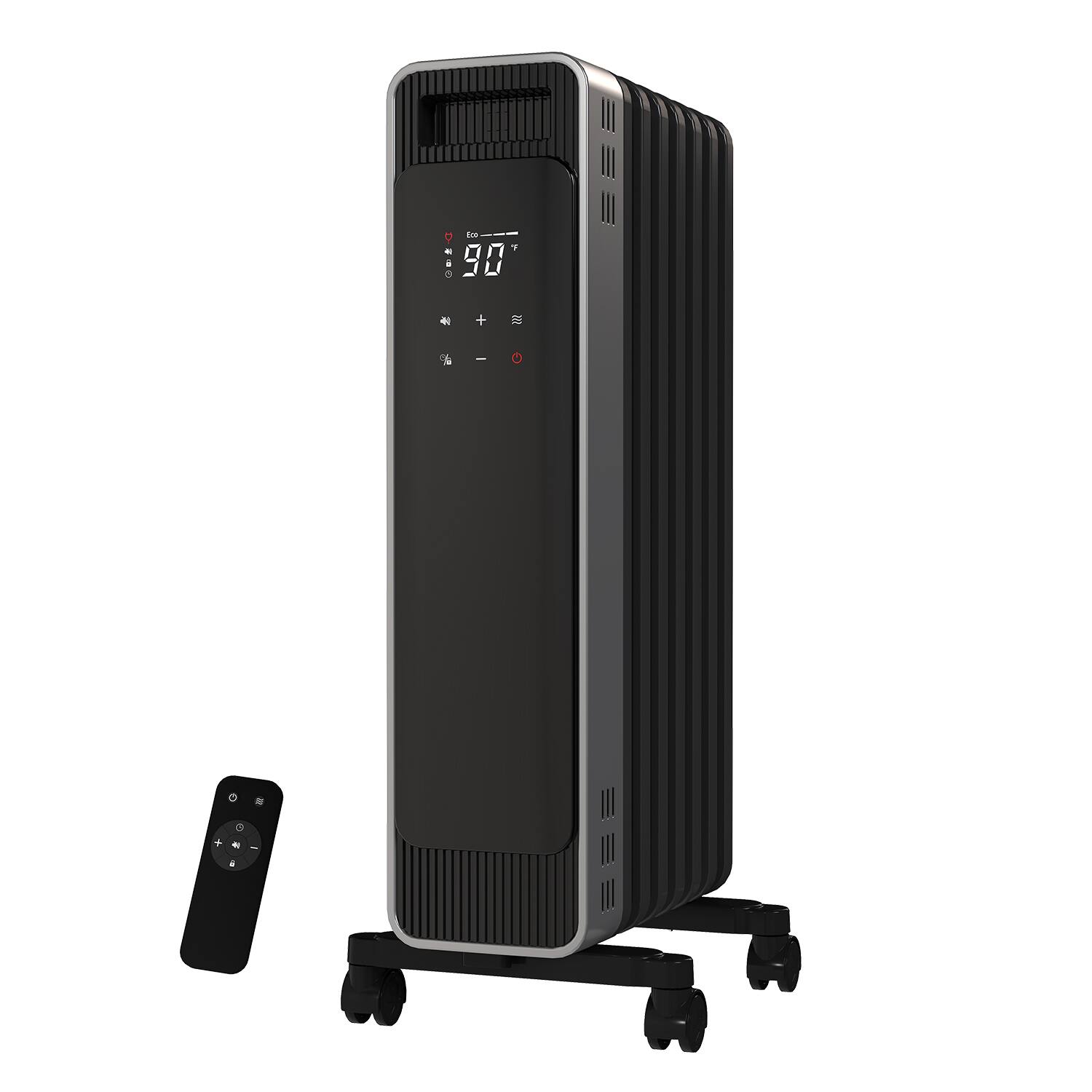 Front. TMWINGS - Portable Space Heater with Thermostat Setting, Overheat & Tip-over Protection, Remote Control and 24H Timer.