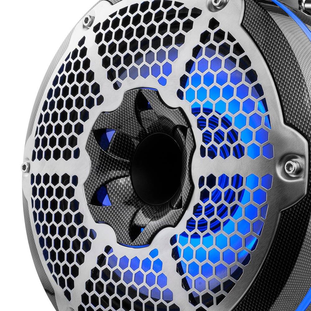 Alt View 1. DS18 Audio - NXL 10" Neodymium Loudspeaker with RGB LED Lights, Bullet and Grille (Pair), 300W RMS 4-Ohm.