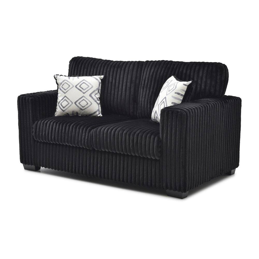 Alt View 1. Glory Furniture - Teddy Loveseat - Black.