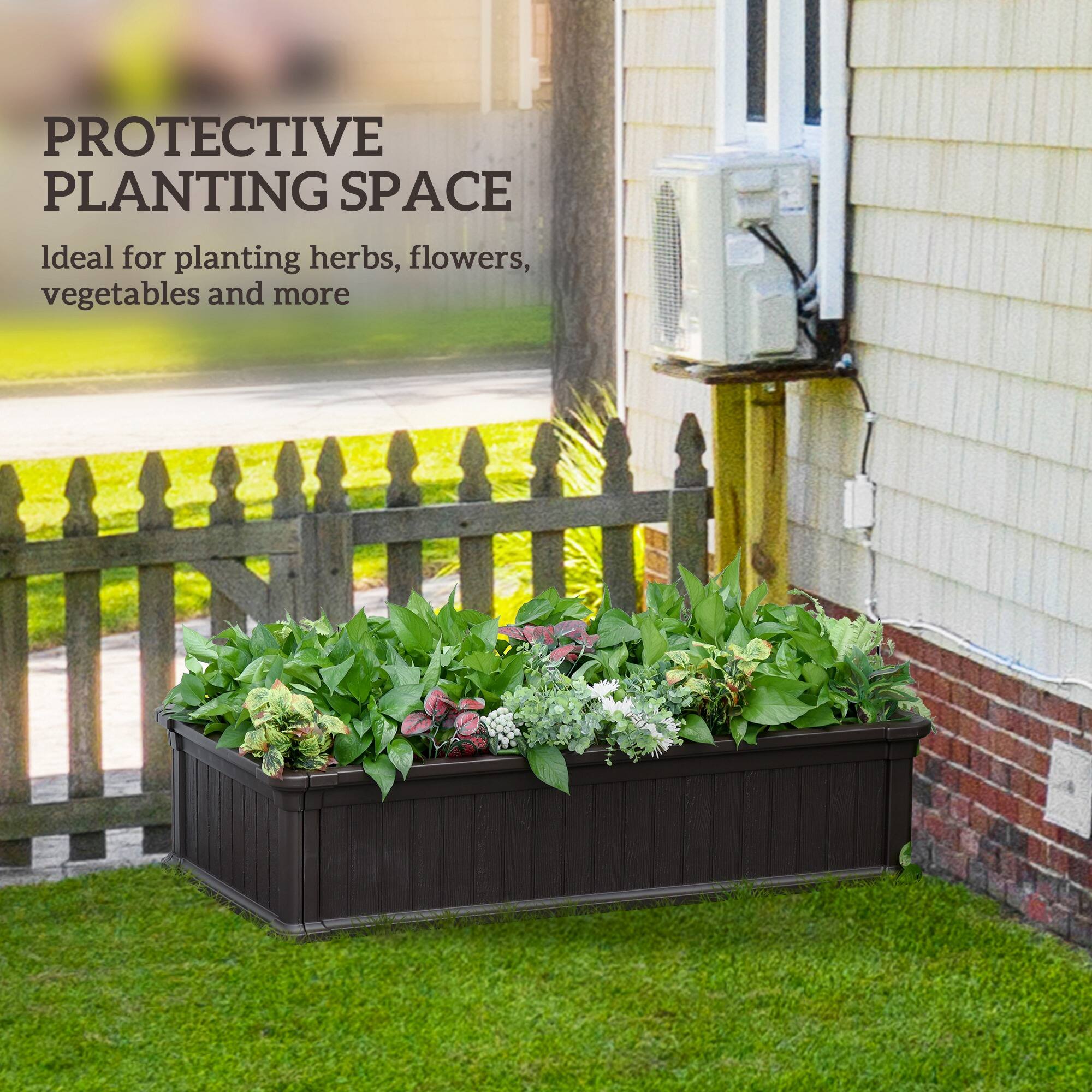 PROTECTIVE PLANTING SPACE  
Ideal for planting herbs, flowers, vegetables and more