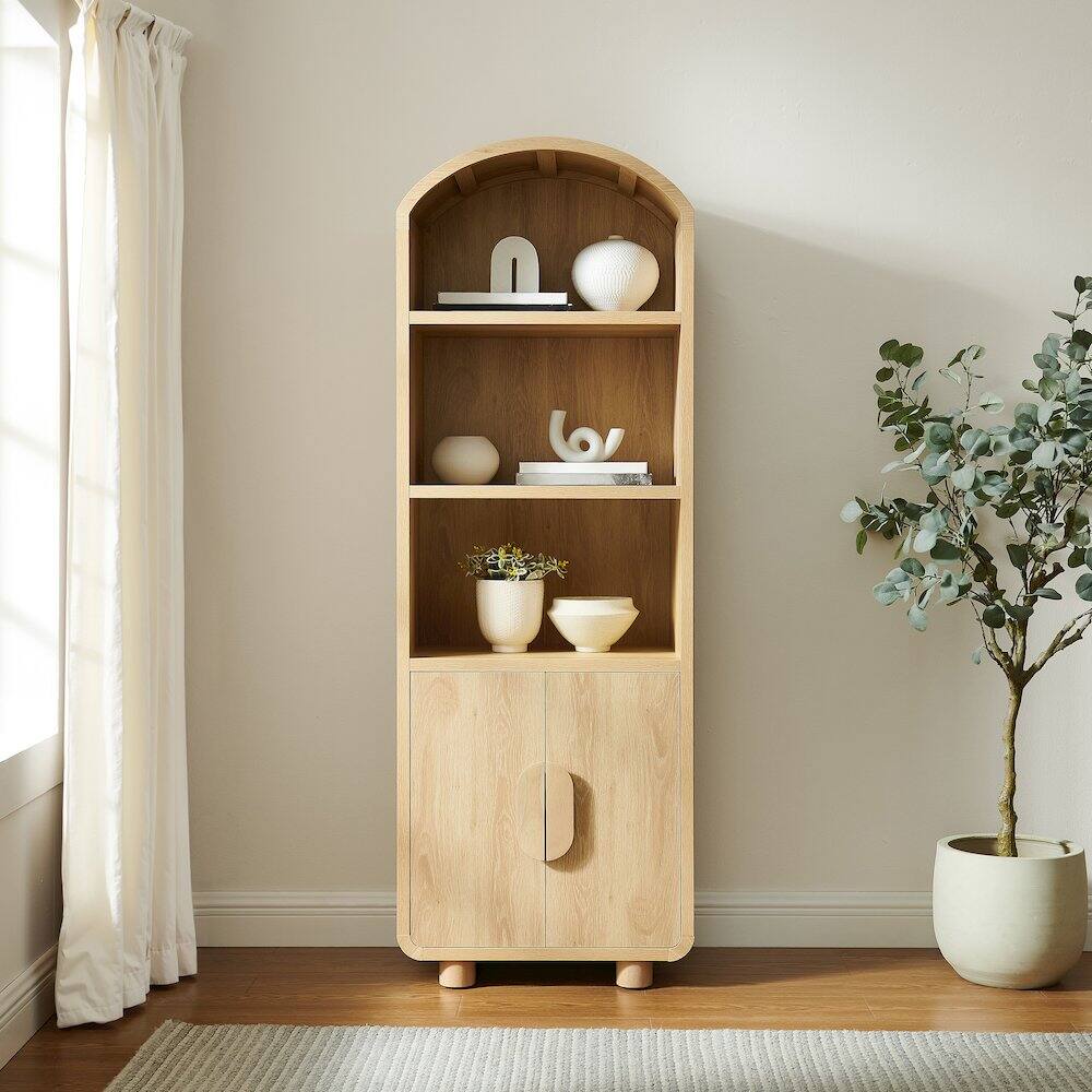 Alt View 5. Crosley Furniture - Millie Bookcase Ash - Ash.