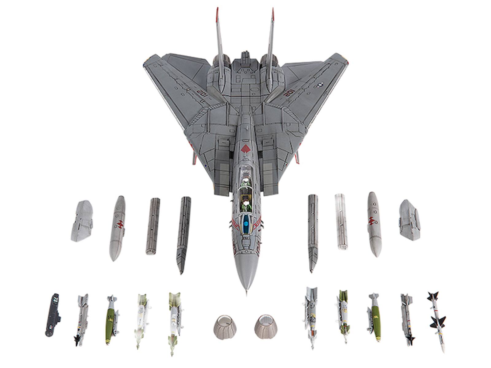 Alt View 4. JC Wings - Grumman F-14B Tomcat Fighter Aircraft "Operation Enduring Freedom" (2001) US Navy 1/72 Diecast Model by JC Wings.