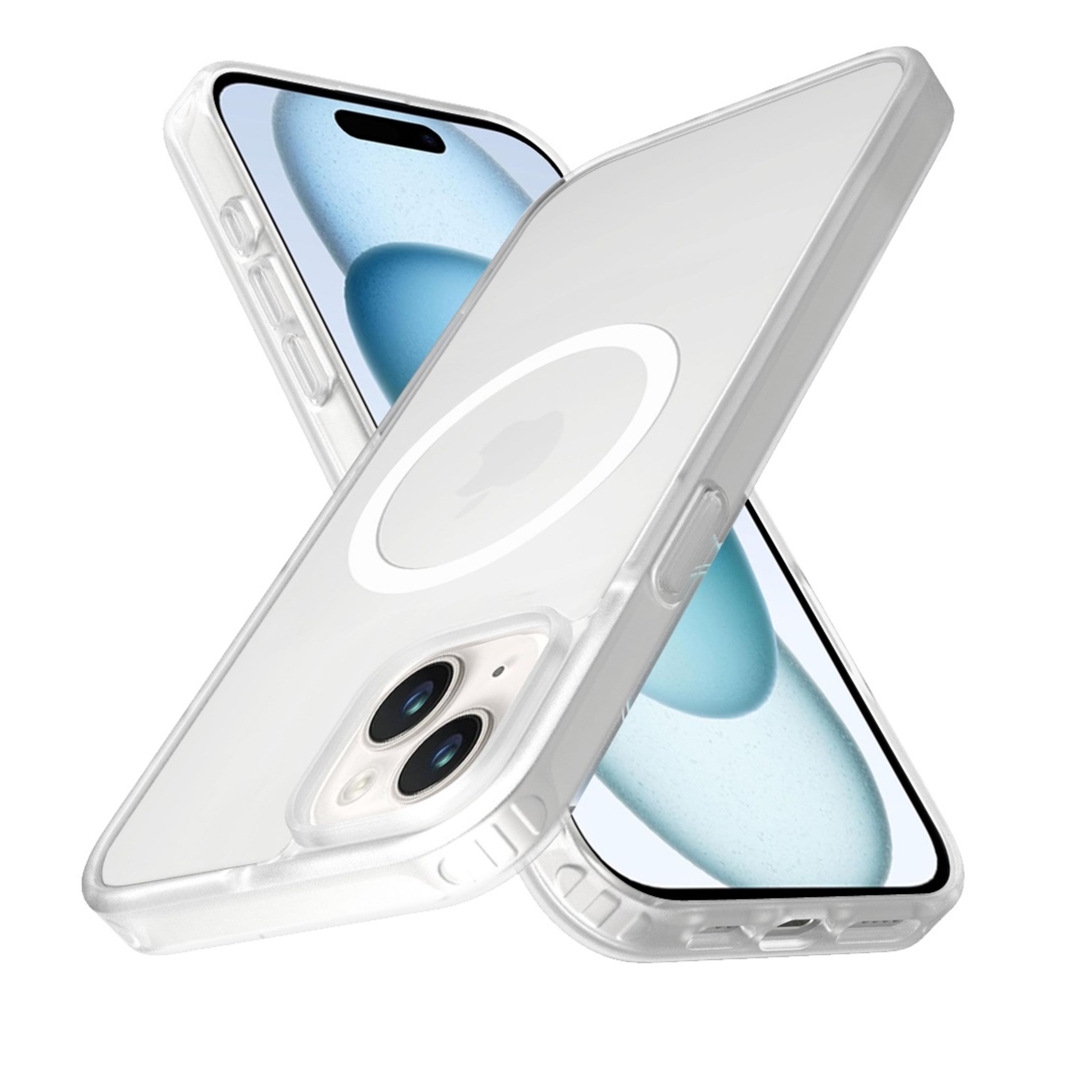 Kitcheniva - Magnetic Circle Soft Touch Frosted Phone Case With 2 Pcs Tempered Glass For iPhone 15 Plus - Clear price history on PriceWatchPro