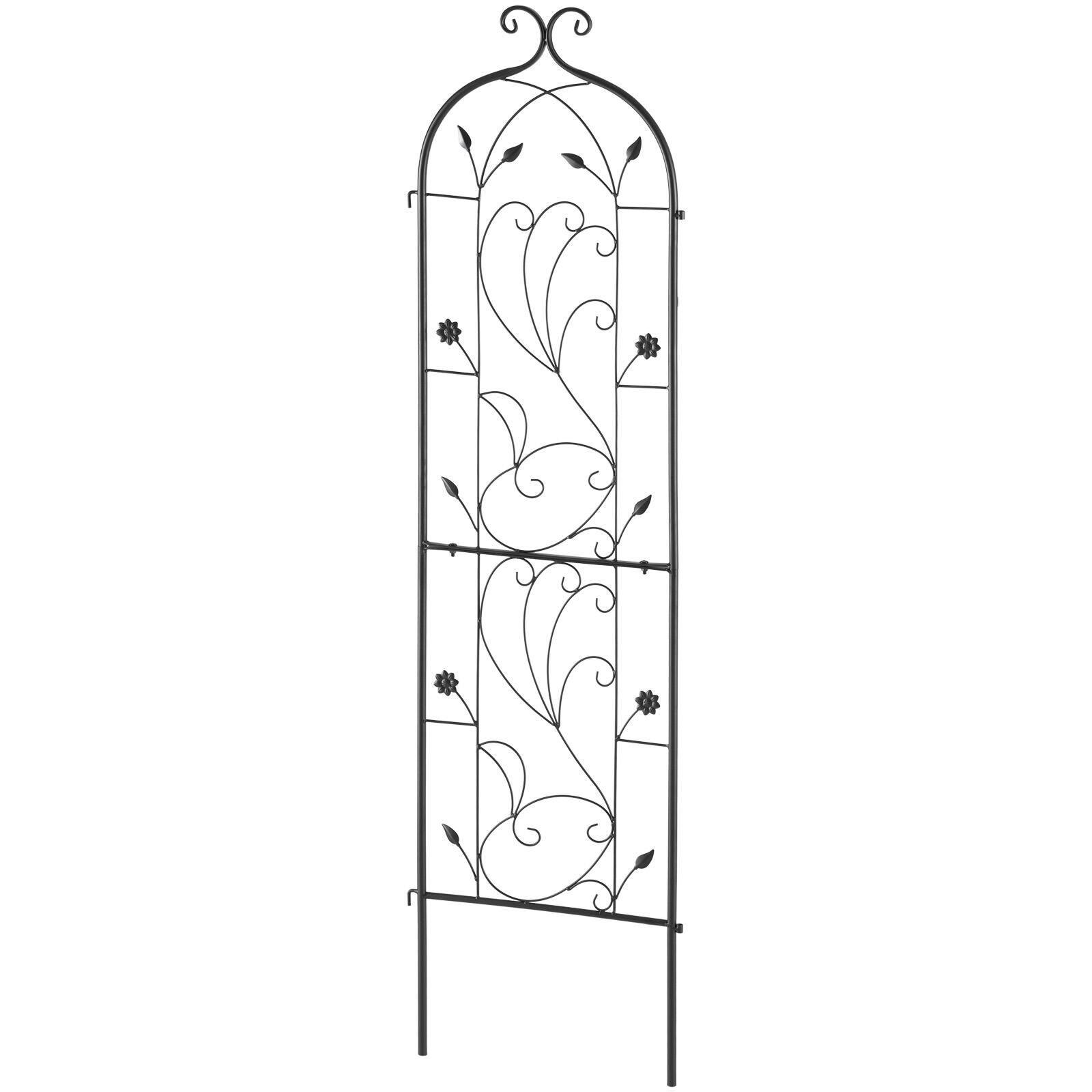 Alt View 5. VEVOR - Garden Trellis for Climbing Plants, 60 x 15 in, Rustproof Metal Garden Flower Trellis, Outdoor Climbing Rose Cucumbers - Black.