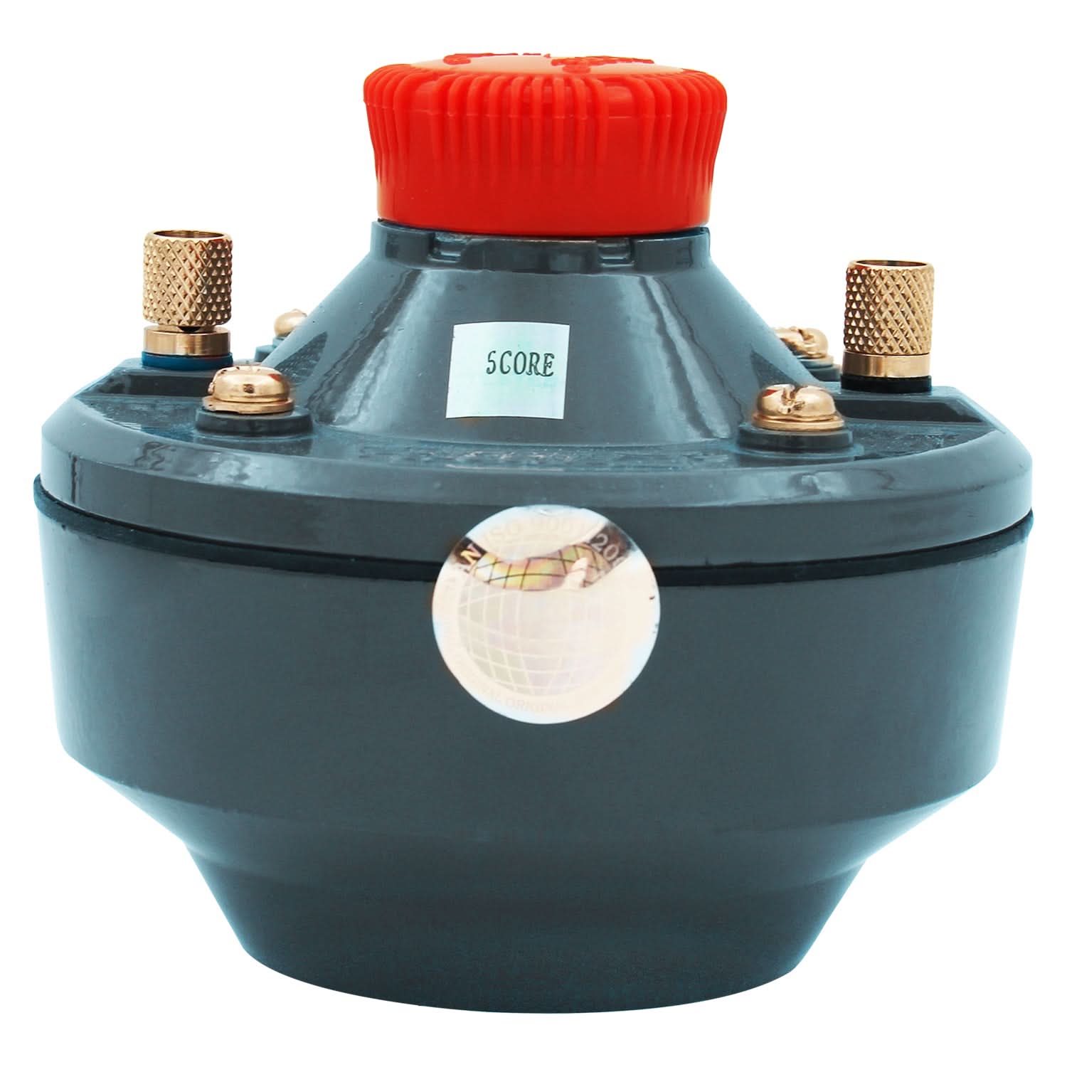 Front. 5 CORE - 5 Core Compression Driver 500W Peak Aluminium Tweeter Diaphragm 16 Ohm Throat Twist Horn Speaker - Gray.