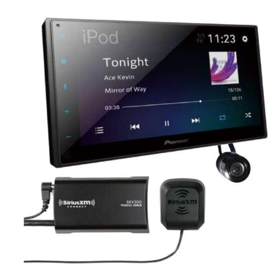 Pioneer - DMH-1800NEX 6.8" Double-DIN Digital Multimedia Receiver with Satellite Radio Tuner, Antenna and Bullet Style Bac - Black