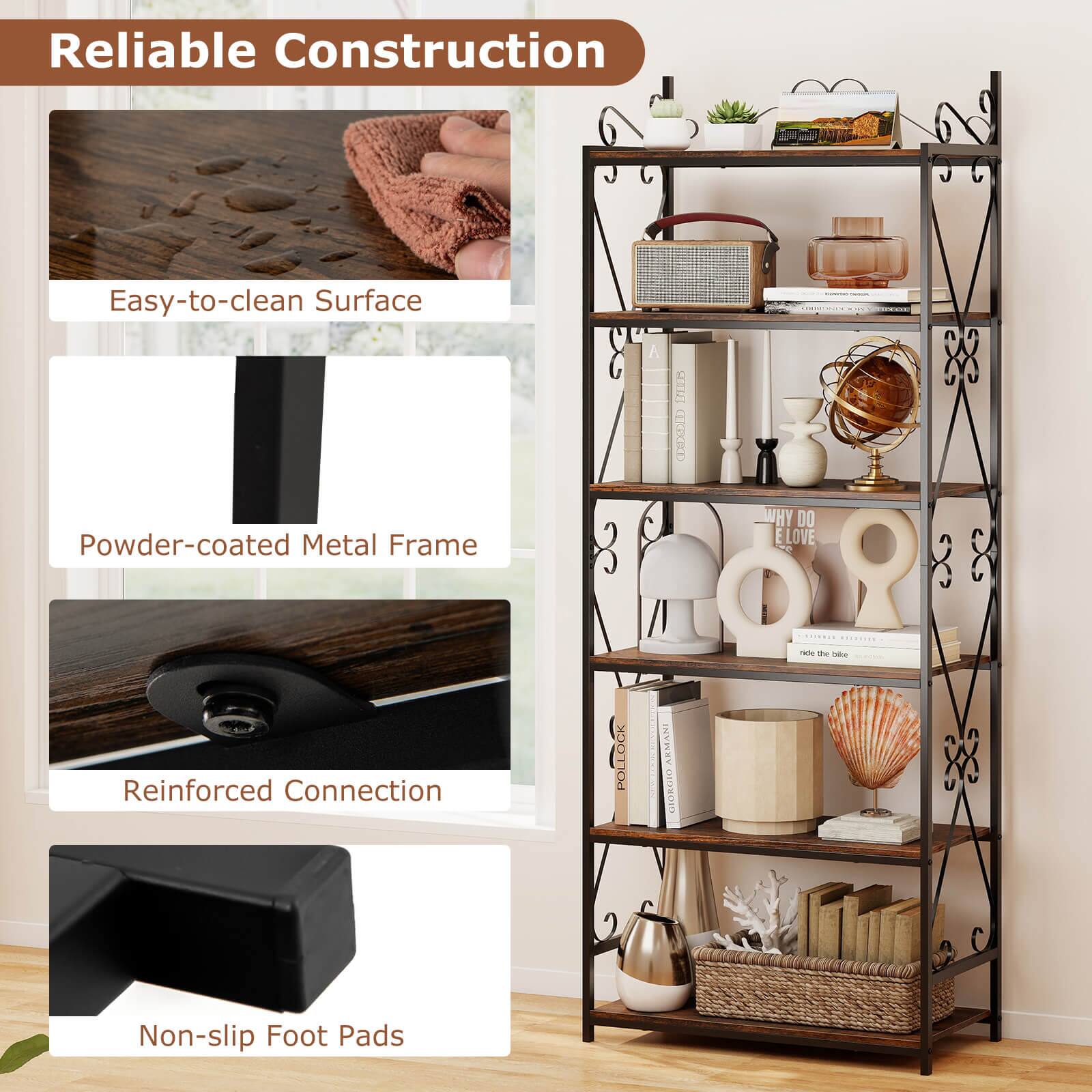 Reliable Construction

- Easy-to-clean Surface
- Powder-coated Metal Frame
- Reinforced Connection
- Non-slip Foot Pads