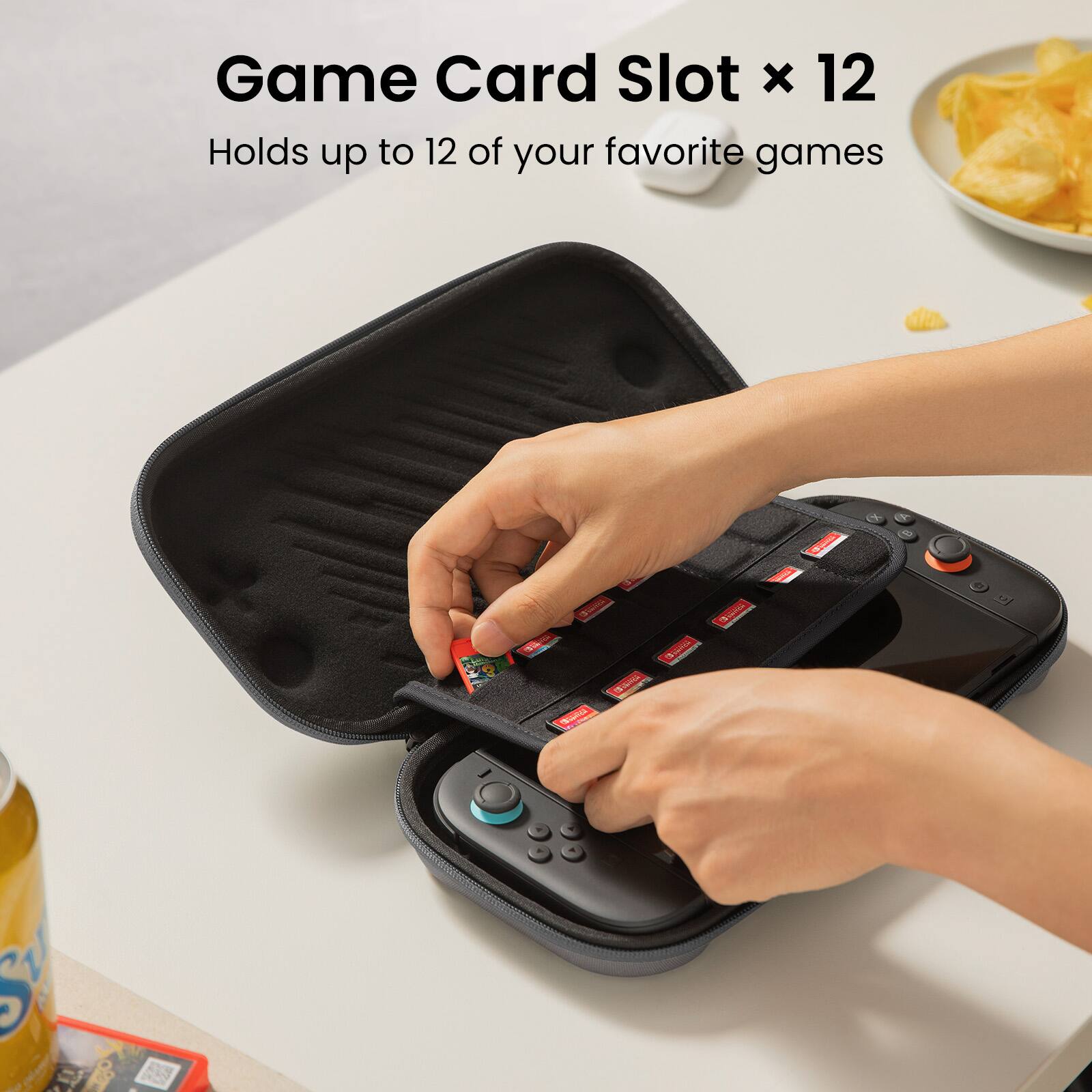 Game Card Slot x 12  
Holds up to 12 of your favorite games