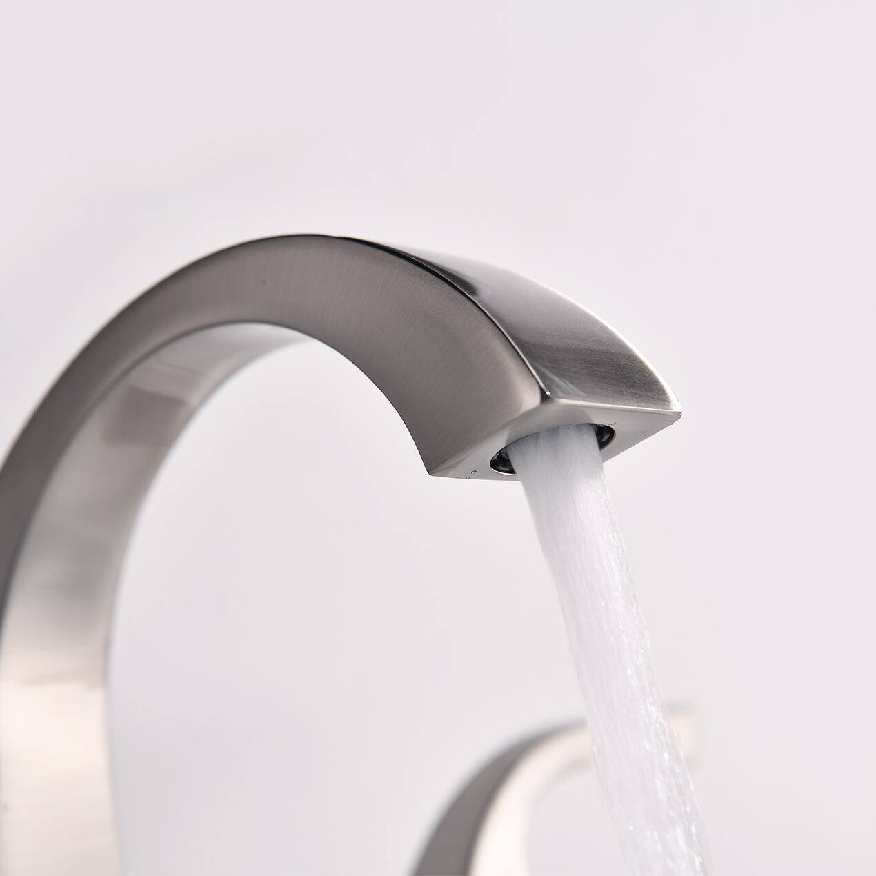 Alt View 4. Boyel Living - 8 Inch Widespread Three Hole 2 Handle Bathroom Faucet with Pop Up Drain in Brushed Nickel - Brushed Nickel.