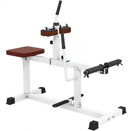 Front. Soozier - Seated Calf Raise Machine, Adjustable Calf Machine Leg Machine, for Home Gym Calf, Waist, Arm Training - Brown.