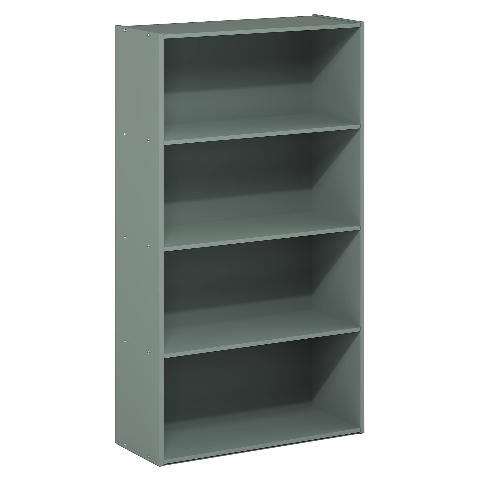 Alt View 6. Furinno - PASIR Book Shelf, 4-Tier Bookshelf, Bookcase, 9.4" x 23.6" x 41.7", for Living Room, Bedroom, Home Office - Sage Green.