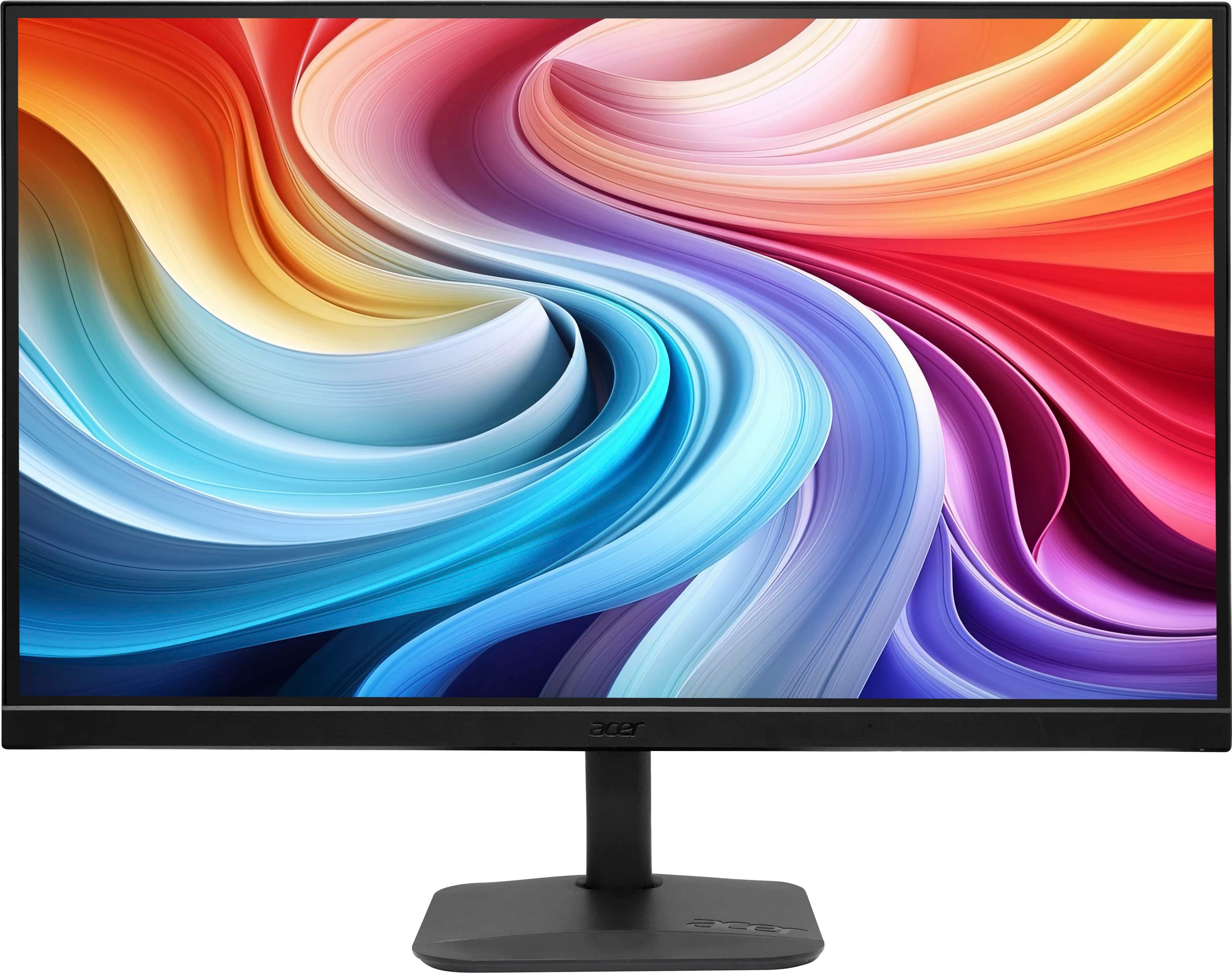 Front. Acer - KA272K bmiipx 27" UHD IPS ZeroFrame Monitor- Adaptive-Sync Support- (2 x HDMI 2.0, 1 x Display Port 1.2 & 1 x Audio Out) - Black.