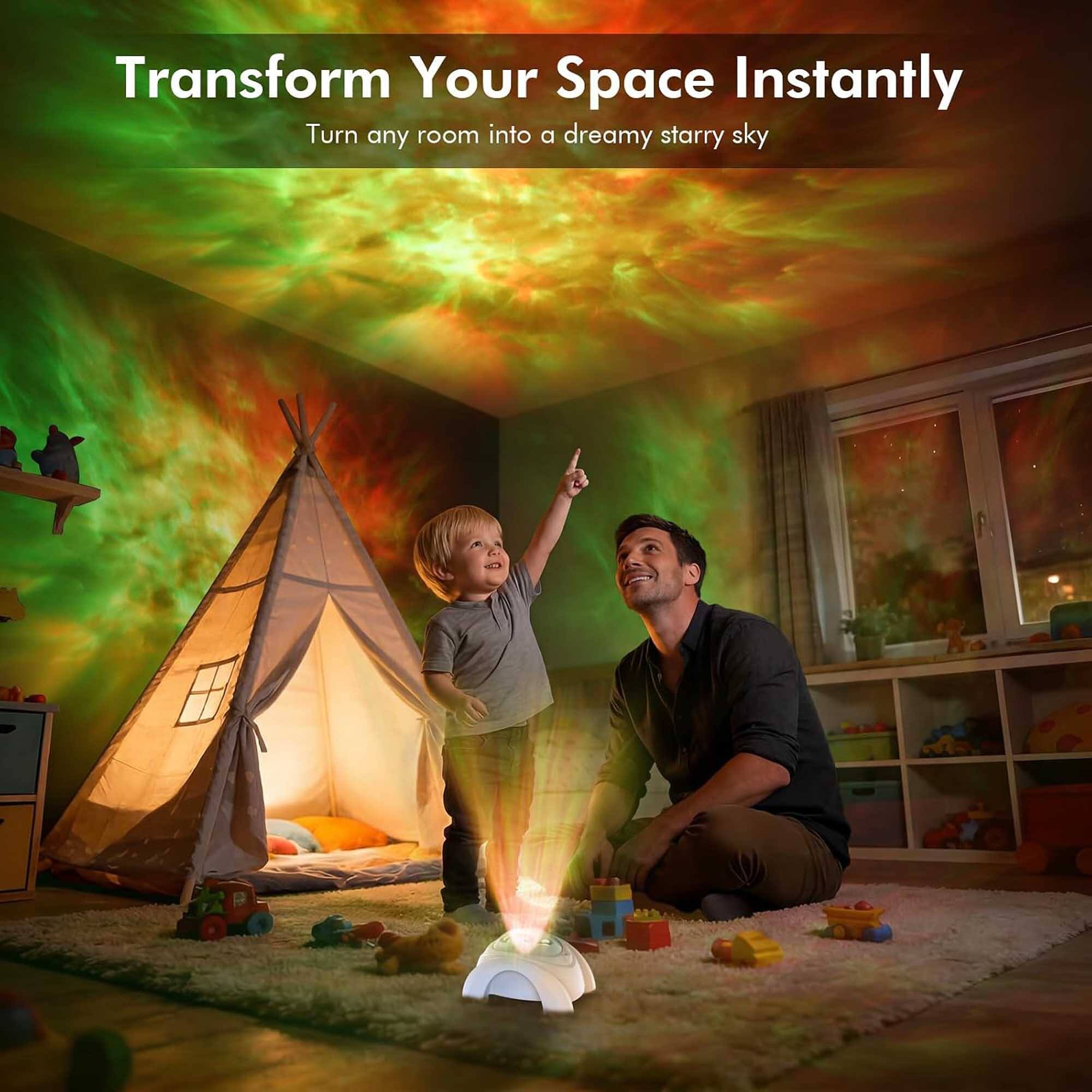 Transform Your Space Instantly  
Turn any room into a dreamy starry sky