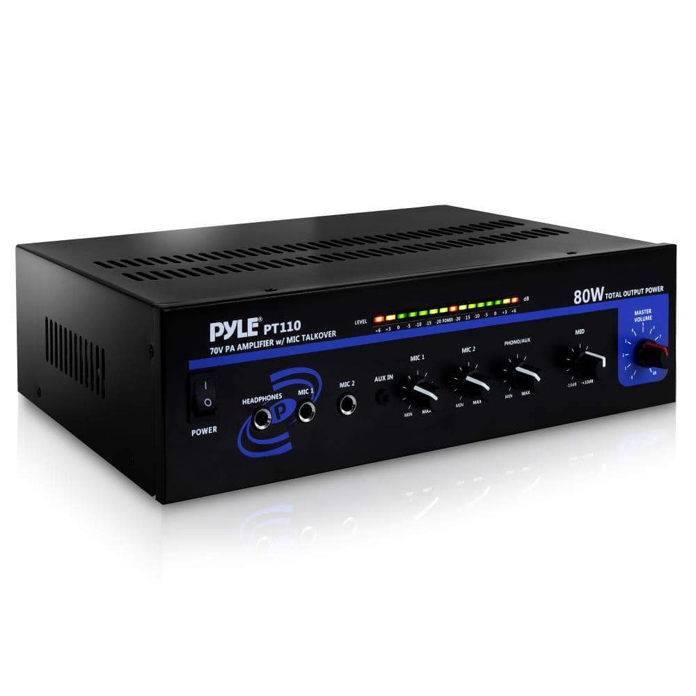 PYLE - Microphone PA Mono Amplifier - Black
