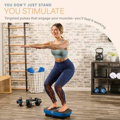 LifePro - VibraPulse Vibration Plate Exercise Machine with EMS Pad & 99 Speeds for Full Body Workout - Blue LifePro - VibraPulse Vibration Plate Exercise Machine with EMS Pad & 99 Speeds for Full Body Workout - Blue