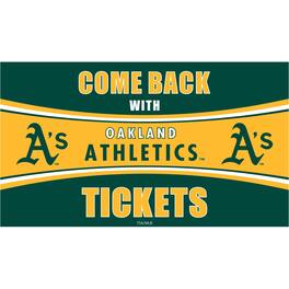 Evergreen Enterprises - Oakland Athletics 28" x 16" Come Back With Tickets Indoor/Outdoor Trapper Mat - Multicolor