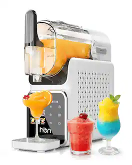 HBN - Slushie Machine, 2L/ 68oz Frozen Drink Margaritas, Cocktails Maker, 6 Presets, Self-Cleaning No Ice Needed - White