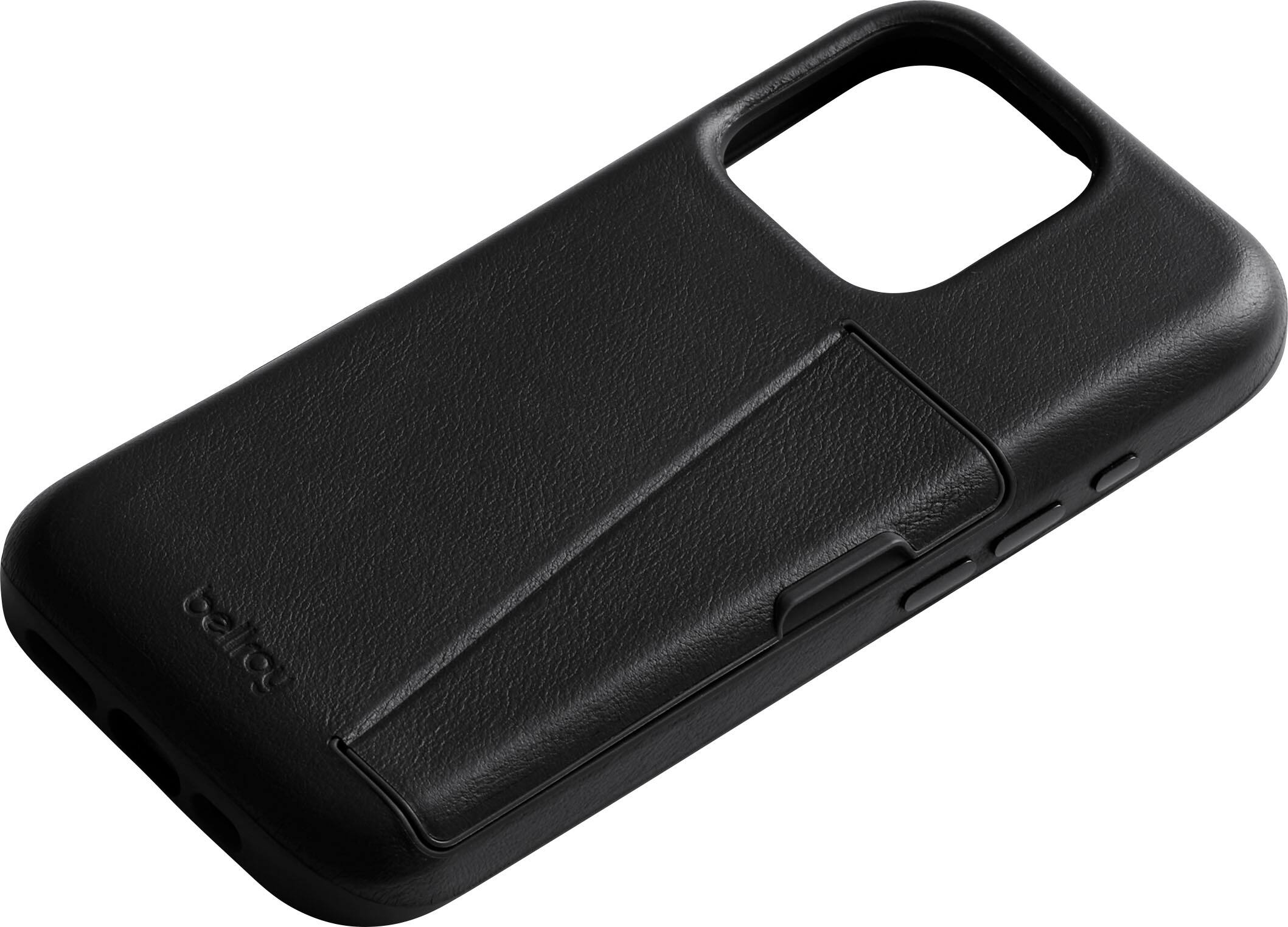 Left. Bellroy - iPhone 16 Pro Max Leather Phone Case - 3 Card - Black.