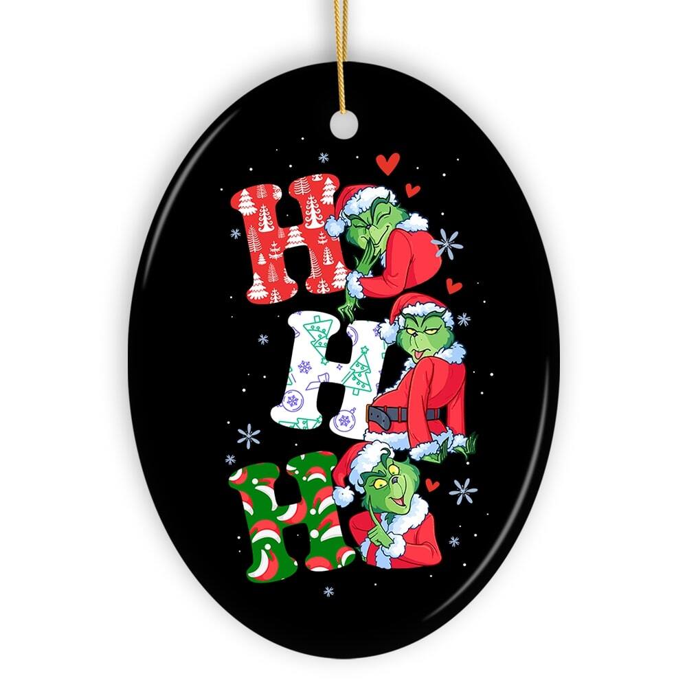 Front. OrnamentallyYou - Ho Ho Ho Christmas Ornament - Multi-colored.