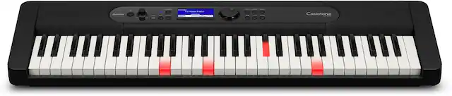 Front. Casio - LK-S450 61 Key Keyboard with Lighted Keys - Black.