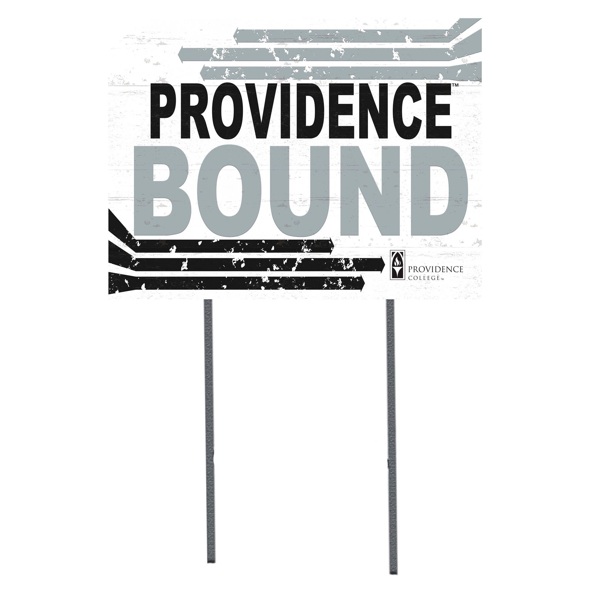 White Providence Friars 18" x 24" Bound Yard Sign