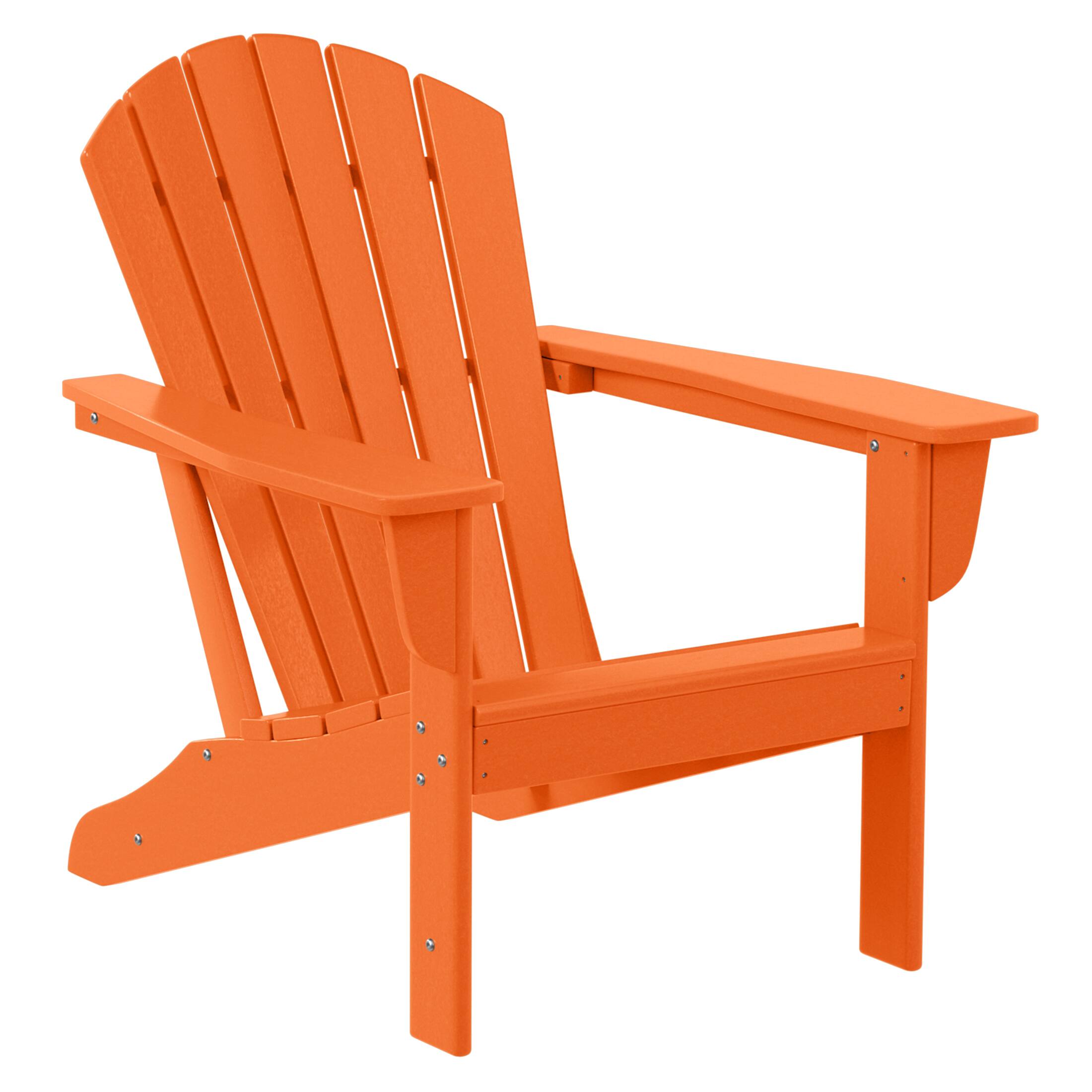 Left. WestinTrends - WestinTrends Dylan Outdoor Adirondack Chair (Set of 2) - Orange.