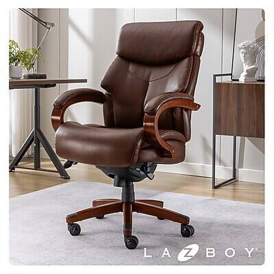 La-Z-Boy Bradley Bonded Leather Executive Office Chair, Wide Seat, Roasted Chestnut, 2/Pack La-Z-Boy Bradley Bonded Leather Executive Office Chair, Wide Seat, Roasted Chestnut, 2/Pack