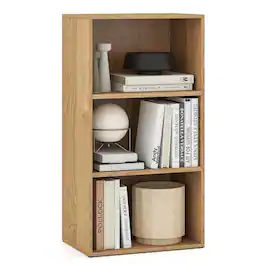 Kadyn - 3-Tier Cube Bookcase with Adjustable Shelves - Home Office Essential, Natural - Brown