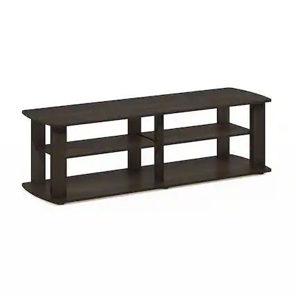 Front. Furinno - Nelly Entertainment Center TV Stand - Dark Brown.