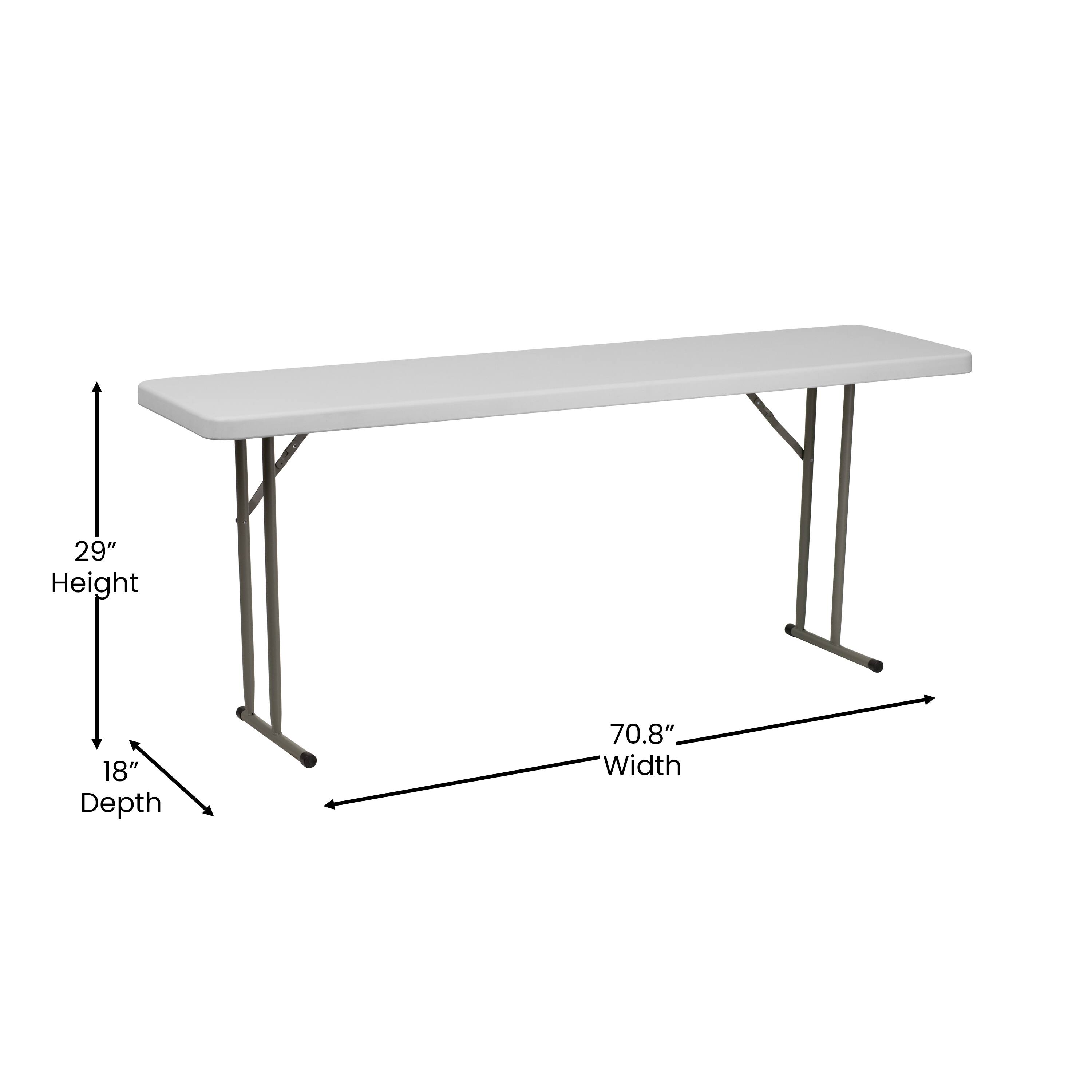 29" Height, 18" Depth, 70.8" Width