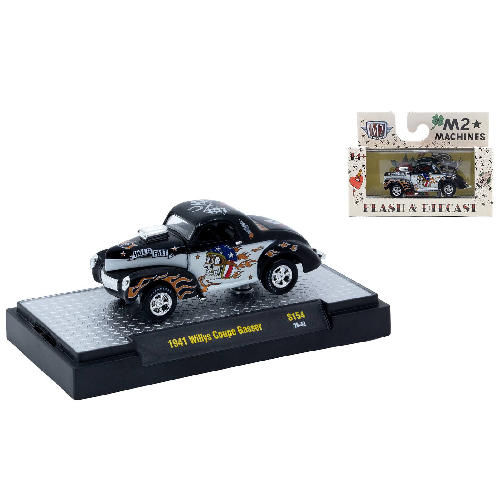 M2 MACHINES  
6 - HOLD FAST DO  
G4 CECER Le VaC S154 Gasser 25-42 Willys Coupe 1941 FLASH & DIECAST